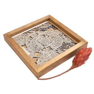 Santa Cruz de la Sierra Map | Wood and Epoxy