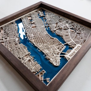 New York Wood Map | Wood and Epoxy