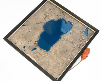 Lake Tahoe Map | Wood and Epoxy