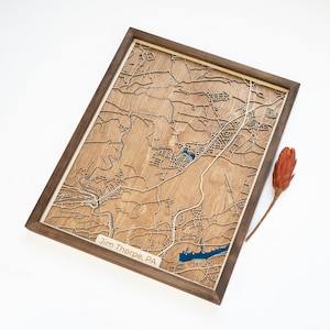 Mapa de Jim Thorpe / Madera y epoxi