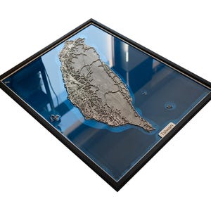 Carte de Taïwan | Bois et époxy