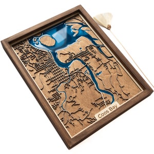 Baie de Coos : carte | Bois et époxy