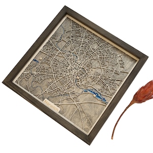 Norwich Karte | Holz und Epoxydharz