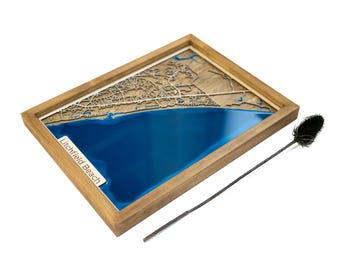 Litchfield Beach Map | Wood and Epoxy