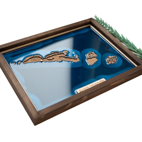 Kaart Araneilanden | Hout en epoxy