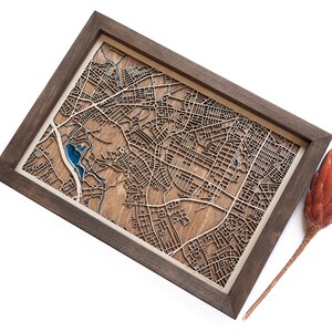 Mapa de Chorltonville / Madera y epoxi