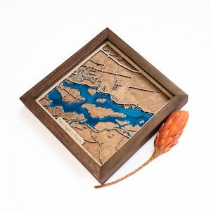 Mapa de Farlinger's Point / Madera y epoxi