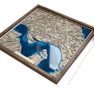 Williamsburg Map | Wood and Epoxy