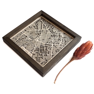 Houten kaart van San Jose | Hout en epoxyhars