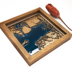 Mappa di Clew Bay / Legno ed epossidica