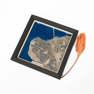 Punta Gorda Karte | Holz und Epoxydharz