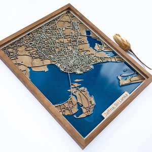 Jaffna Map | Wood and Epoxy