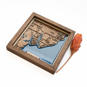 Carte du ruisseau Soldier | Bois et époxy
