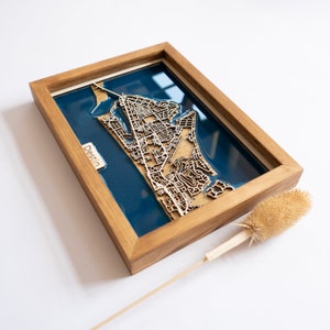 Destin Wood Map | Wood and Epoxy Resin