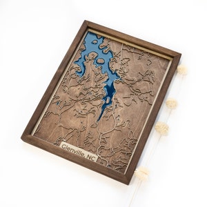 Glenville : carte | Bois et époxy
