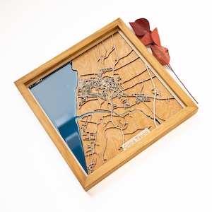 Gioia Tauro Map | Wood and Epoxy