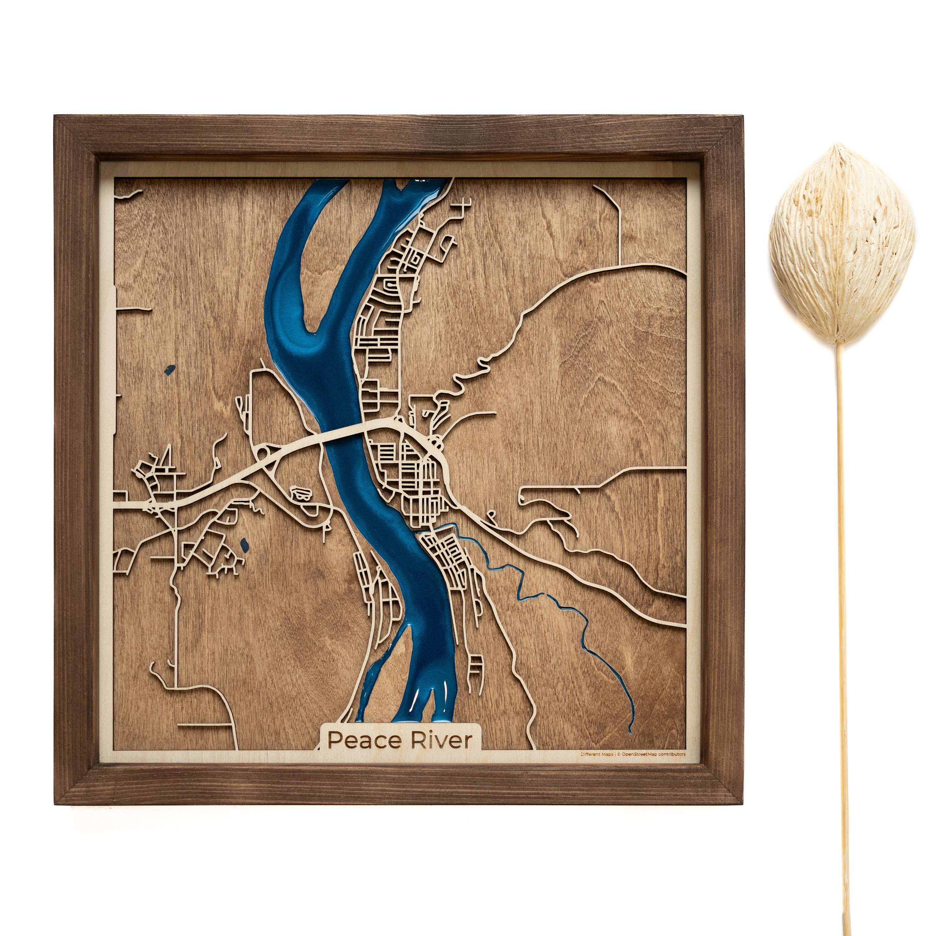 Peace River Map | Wood and Epoxy - Etsy