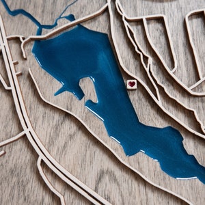 Bonjour Will I Do, carte en bois | Bois et époxy