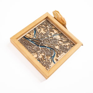 Mapa de Mannheim / Madera y epoxi