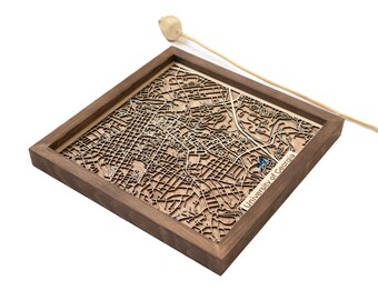 University Of Georgia Map | Wood and Epoxy