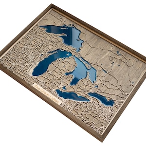 The Great Lakes Map | Wood and Epoxy