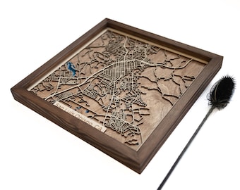 San Luis Obispo Map | Wood and Epoxy