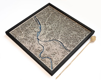 Pittsburgh Wood Map | Wood and Epoxy