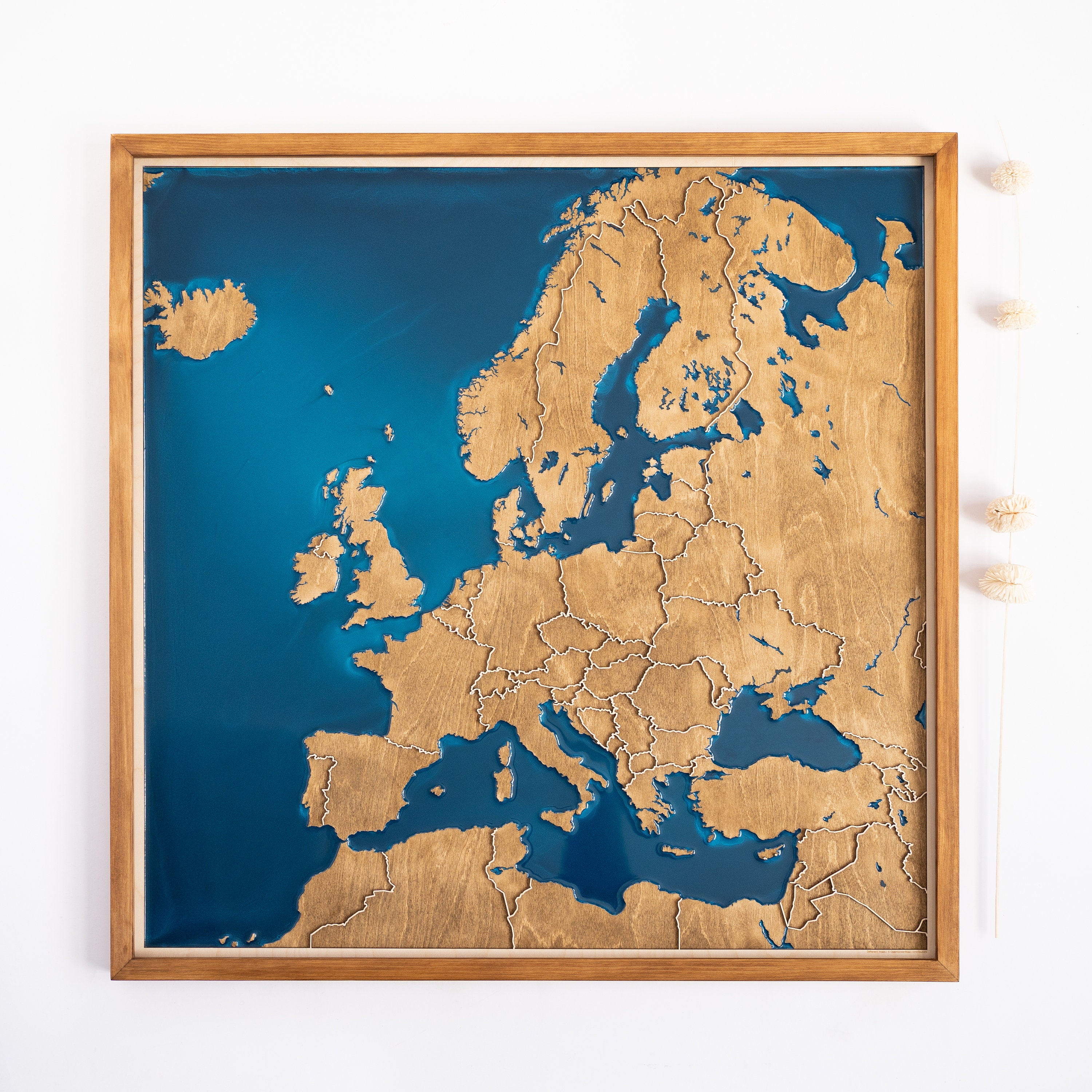 Europe Map | Wood and Epoxy - Etsy