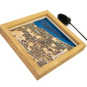 Lake Forest Falls US Karte | Holz und Epoxydharz
