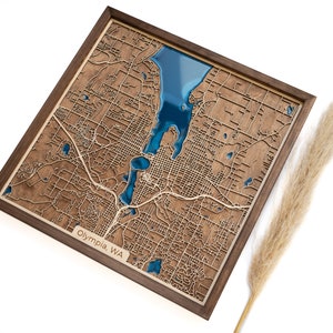 Olympia Map / Legno e resina epossidica