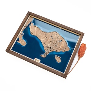 Bali Map | Wood and Epoxy