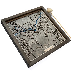 Corbeanca Map | Wood and Epoxy