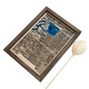 Lake Charles Map | Wood and Epoxy