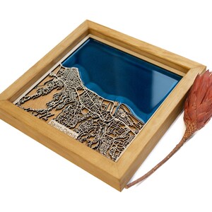 Saint-Denis Map | Wood and Epoxy