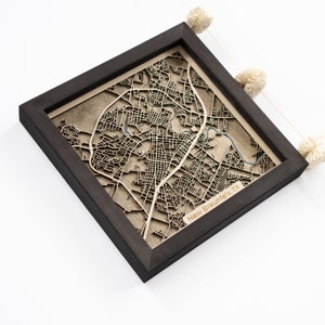 New Braunfels Map | Wood and Epoxy