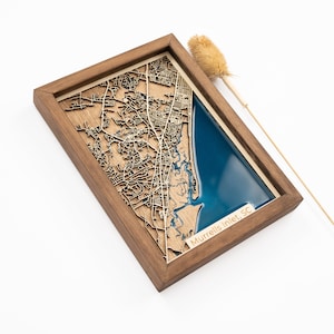Murrells Inlet Map | Wood and Epoxy