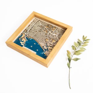 Long Beach, Californie : carte | Bois et époxy