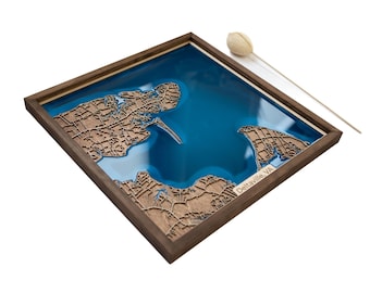 Deltaville Map | Wood and Epoxy