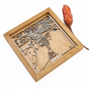 Cheyenne : carte | Bois et époxy