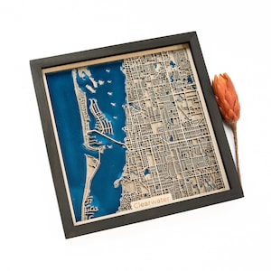 Clearwater-kaart | Hout en epoxy