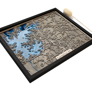 Mapa de Cornelius / Madera y epoxi