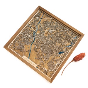 Mapa de Columbia / Madera y epoxi