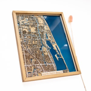 North Palm Beach Map | Wood and Epoxy