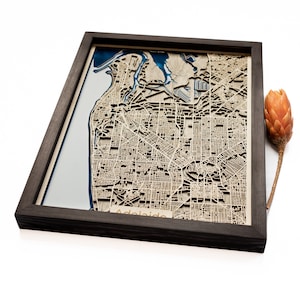 Adelaide Map | Wood and Epoxy