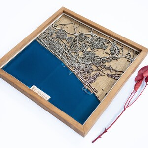 Brighton Karte | Holz und Epoxydharz
