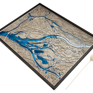 Dordrecht : carte | Bois et époxy