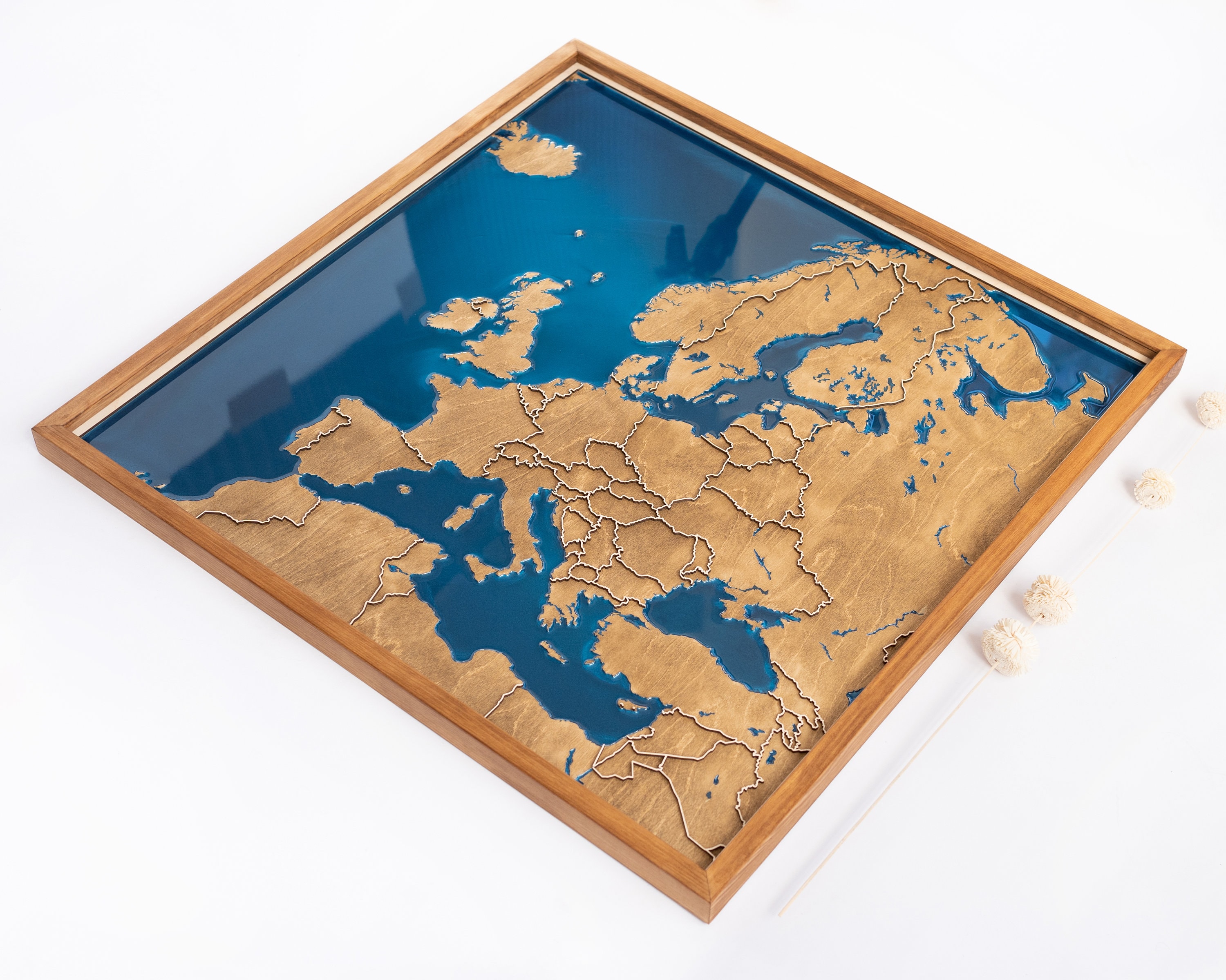 Europe Map | Wood and Epoxy - Etsy