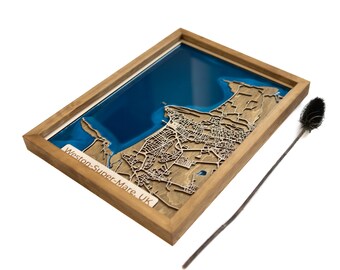 Weston-super-Mare Map | Wood and Epoxy