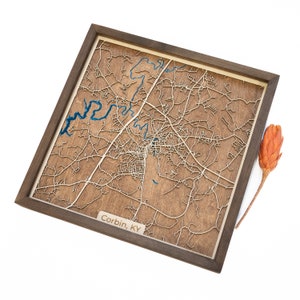 Corbin : carte | Bois et époxy