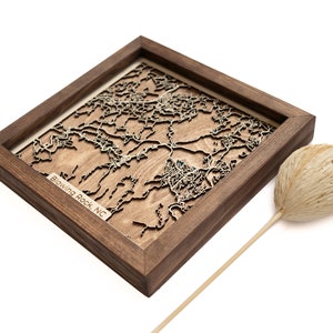 Kaart waaiende rots | Hout en epoxy